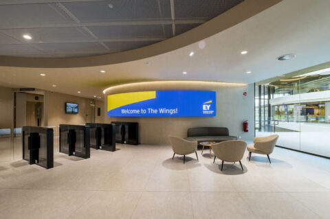EY Building entrance Curved LED